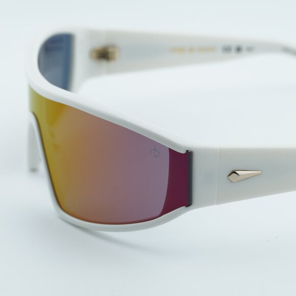 Rag & Bone RNB6003/S 0VK6 TE Sunglasses White Shield Frame, Mirror Lenses - Picture 6 of 9